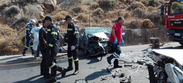 Σοβαρό τροχαίο στην Κρήτη -5 άτομα στο νοσοκομείο (βίντεο)